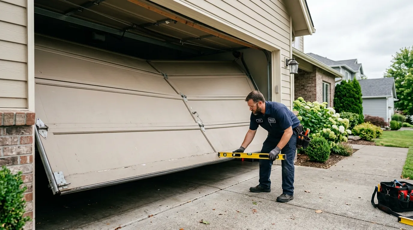 Off-Track Garage Door Repair for Apache Junction's 1990s Housing Stock in Gilbert